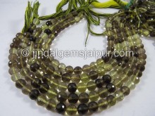 Bi Lemon Quartz Faceted Round Shape Beads